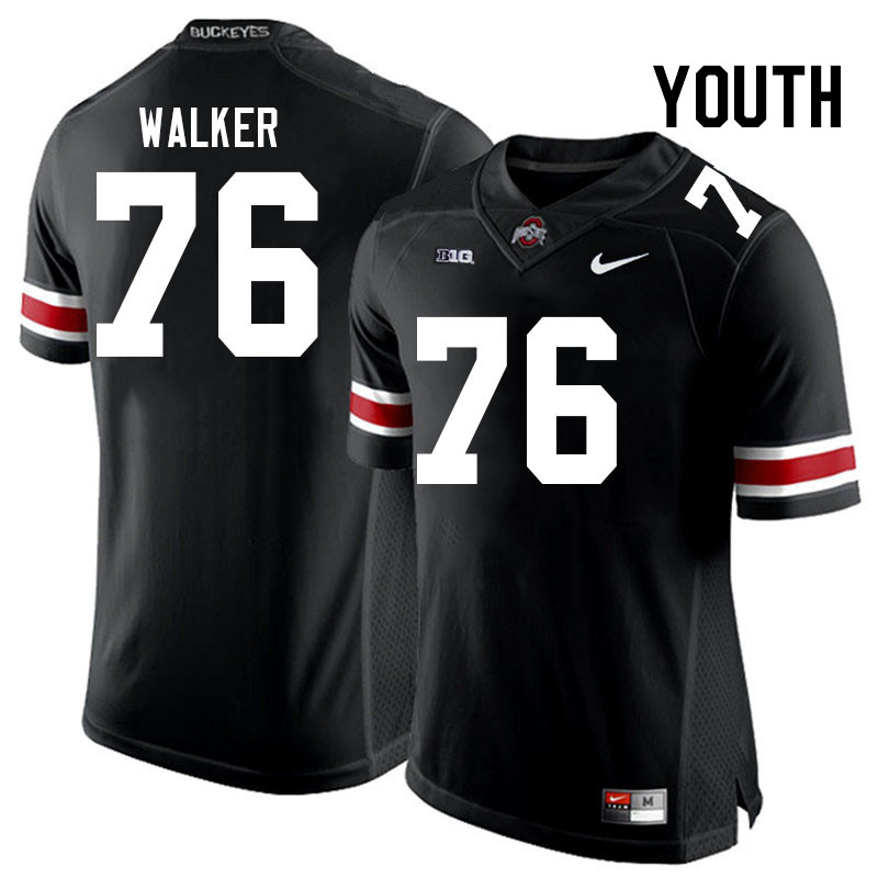 Youth #76 Miles Walker Ohio State Buckeyes College Football Jerseys Stitched-Black